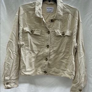 Old Navy Cream Jean Jacket Classic Denim Style